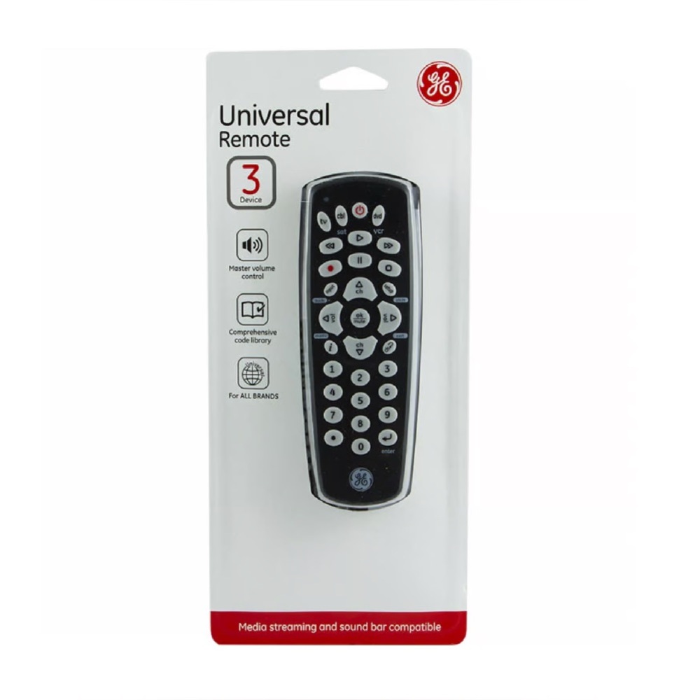 GE Programmable 3 Device Universal Remote Control (For all major brands). NWT